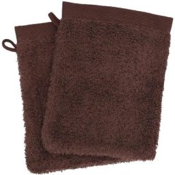 Linnea - Gant de toilette 16x21 alba - Marron Chocolat