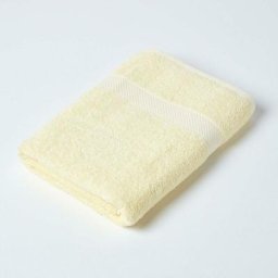 Homescapes - Serviette de bain 100% coton Jaune, 70 x 130 cm - Jaune