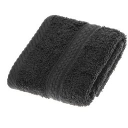 Homescapes - Serviette 100% Coton - Noir - 30 x 30 cm - Noir