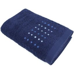 Linnea - Drap de bain 100x150 pure points - Bleu Marine
