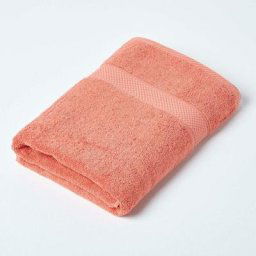 Homescapes - Serviette de bain 100% coton Orange, 70 x 130 cm - Orange