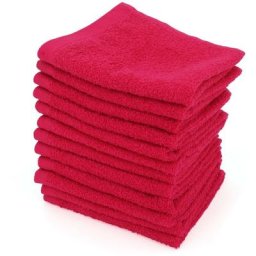 Lot de serviettes invité ALPHA 12 pièces 30x30 cm - Rose Fuschia