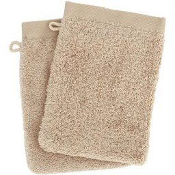 Gant de toilette 16x21 ALBA - Marron Beige