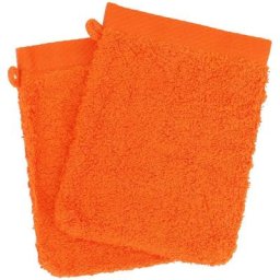 Linnea - Gant de toilette 16x21 alba - Orange Butane