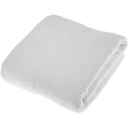Homescapes - Serviette 100% Coton - Blanc - 70 x 130 cm - Blanc