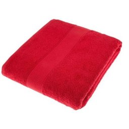 Homescapes - Serviette 100% Coton - Rouge - 100 x 180 cm - Rouge