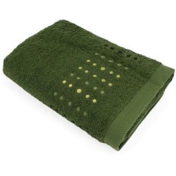 Linnea - Drap de bain 100x150 pure points - Vert Kaki