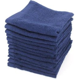 Linnea - Lot de serviettes invité alpha 12 pièces 30x30 cm - Bleu Marine