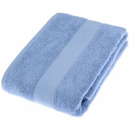 Homescapes - Serviette 100% Coton - Bleu clair - 100 x 150 cm - Bleu Clair