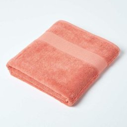 Homescapes - Drap de bain 100% coton Orange, 100 x 150 cm - Orange