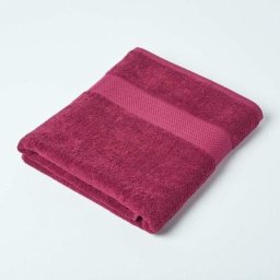 Homescapes - Drap de bain 100% coton Bordeaux, 100 x 150 cm - Bordeaux