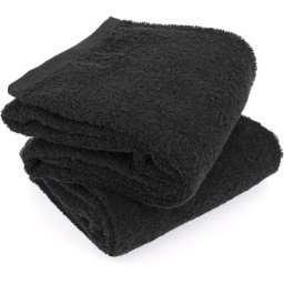 Linnea - Lot de 2 draps douche 70x130 alpha - Noir