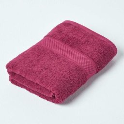 Homescapes - Serviette de toilette 100% coton Bordeaux, 50 x 90 cm - Bordeaux