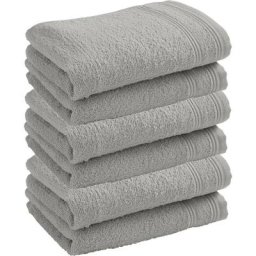 Univers Decor - Lot de 6 serviettes invité éponge 'Spa' 30 x 50 cm / 400 gr/m² - 'Spa' Gris - Gris