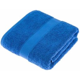 Homescapes - Serviette 100% Coton - Bleu Roi - 70 x 130 cm - Bleu Royal