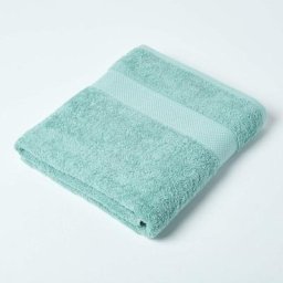 Homescapes - Drap de bain 100% coton Vert menthe, 100 x 150 cm - Vert Menthe