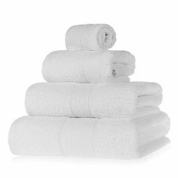 Homescapes - Serviette 100% Coton - Blanc - Lot 4 serviettes - Blanc