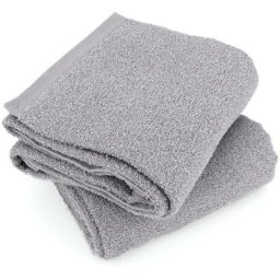 Linnea - Lot de 2 draps douche 70x130 alpha - Gris Argent