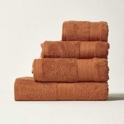 Homescapes - Maxi drap de bain 95 x 180 cm en coton égyptien 500 g/m², Orange - Orange