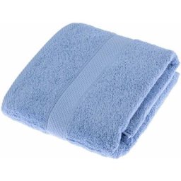 Homescapes - Serviette 100% Coton - Bleu clair - 70 x 130 cm - Bleu Clair