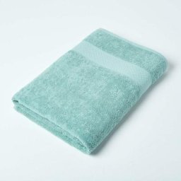 Homescapes - Maxi drap de bain 100% coton Vert menthe, 100 x 180 cm - Vert Menthe