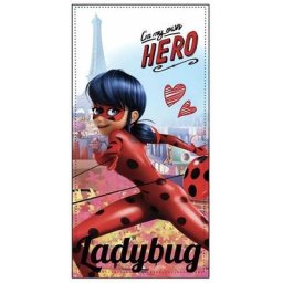 Serviette de plage en coton ladybug 75x150 cm - Rouge