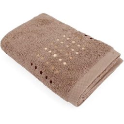 Linnea - Drap de bain 100x150 pure points - Marron Taupe