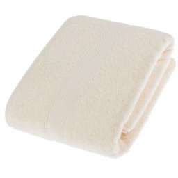 Homescapes - Serviette 100% Coton - Crème - 70 x 130 cm - Crème