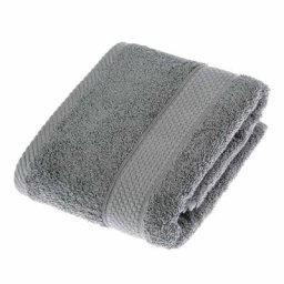 Homescapes - Serviette 100% Coton - Gris - 50 x 90 cm - Gris