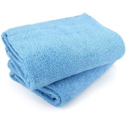 Linnea - Lot de 2 draps bain 90x150 alpha - Bleu ciel