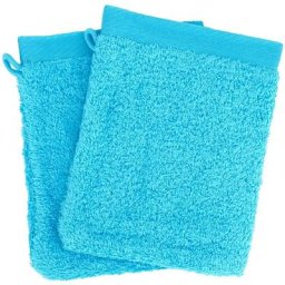 Gant de toilette 16x21 alba - Bleu océan