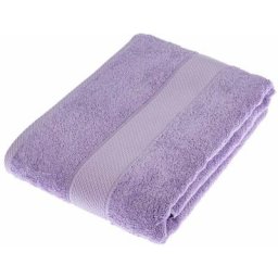 HOMESCAPES Serviette 100% Coton - Lila - 100 x 150 cm - Lila