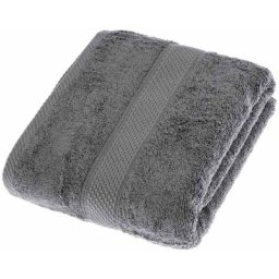 Homescapes - Serviette 100% Coton - Gris - 70 x 130 cm - Gris