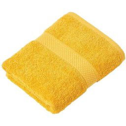 Homescapes - Serviette de bain 100% coton Ocre, 70 x 130 cm - Ocre