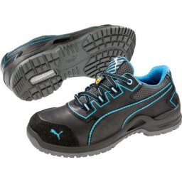 Puma - Baskets de sécurité basses femme Niobe S3 esd src Noir / Bleu 41 - Noir / Bleu
