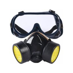 Masque respiratoire réutilisable, masque à double filtration protection contre les vapeurs