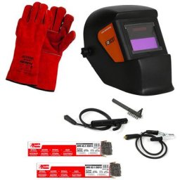 Kit per la saldatura mma con maschera autoscurante - Jaune