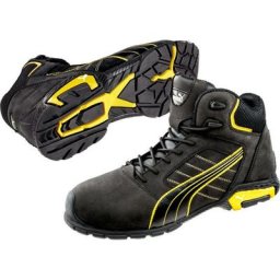 Puma - Botte de sécurité Amsterdam Mid taille 40 noir/jaune S3 src en iso 20345 cuir nubuck