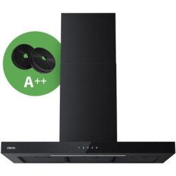 Ciarra - CD9102B Hotte Tactile 90cm 650m3/h 4 Vitesses Booster Eclairage Dimmable led Affichage Noir