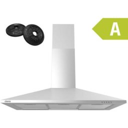 Ciarra - Hotte Aspirante 90cm 2pcs Filtres a Charbon 370m3/h Recyclage Ou Evacuation Inox
