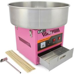 Monster Shop - KuKoo – Machine à Barbe à Papa Professionnelle à Bol en Acier Inoxydable de 50cm