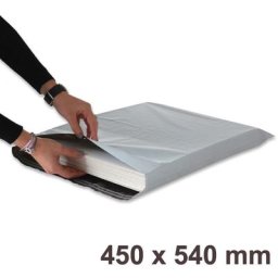 Lot de 100 Enveloppes plastiques blanches opaques FB07 - 450x550 mm