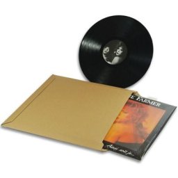 Enveloppebulle - Lot de 5 enveloppes carton vinyle 33 tours format 350x350 mm