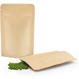Wahaison - SumDirect Lot de 100 pochettes refermables en kraft avec fermeture clair et doublure