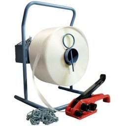 Kit 1 Feuillard de cerclage fil à fil 13 mm x 1100 m + 1 tendeur offert + 1 dévidoir + boucles