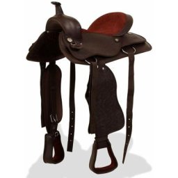 Vidaxl - Selle, bridon et col de poitrine Cuir véritable 17 po Marron Marron