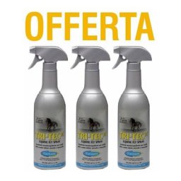 Offre 3 pack. x 600 ml d'insectifuge tri-tec 14 pour chevaux contre les taons, les mouches et les