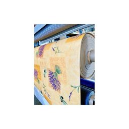 Nappe Bulgomme Imprimée Provençale - Au mètre - 140 x 140 cm - orange.