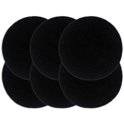 Vidaxl - Napperons 6 pcs Noir Plain 38 cm Rond Coton Noir