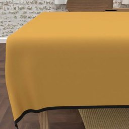 Boheme Nappe Anti-tâches en Microfibre lavée, Moutarde, par Soleil D'ocre 140 x 240 cm - Jaune